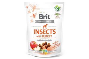 Brit Care Insects Dog Crunchy Turkey Apples 200g
